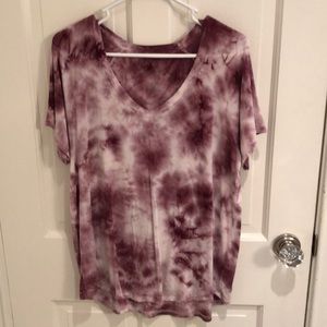american eagle tie dye v neck soft and sexy shirt